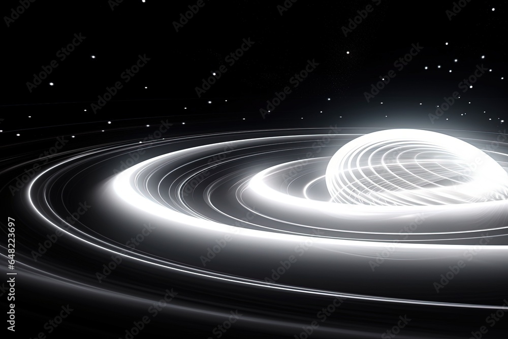 Fototapeta premium abstract futuristic background with pink blue glowing neon moving high speed wave lines and bokeh lights. Data transfer concept Fantastic wallpaper