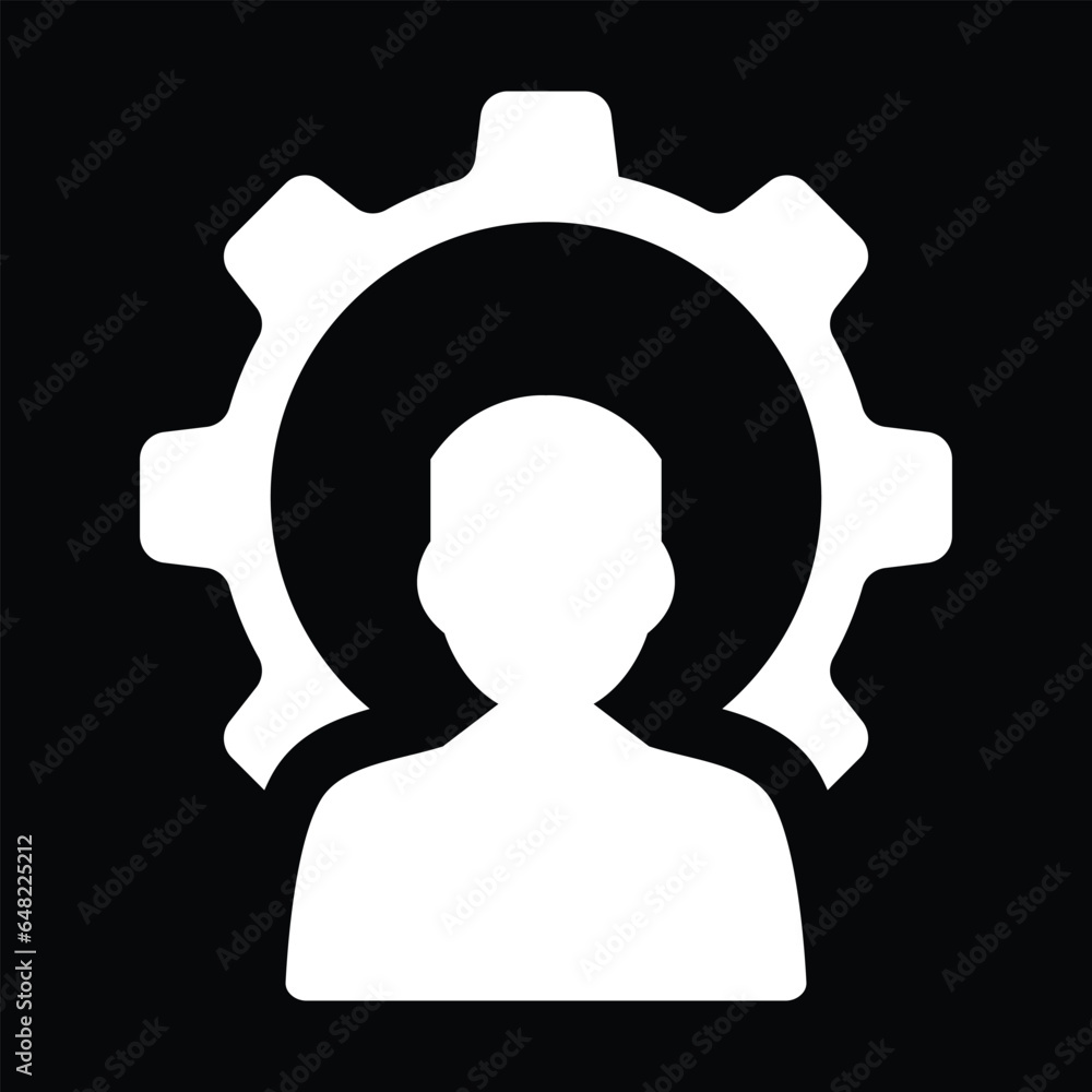 Employee management icon. Company leader, supervisor, manager icon

