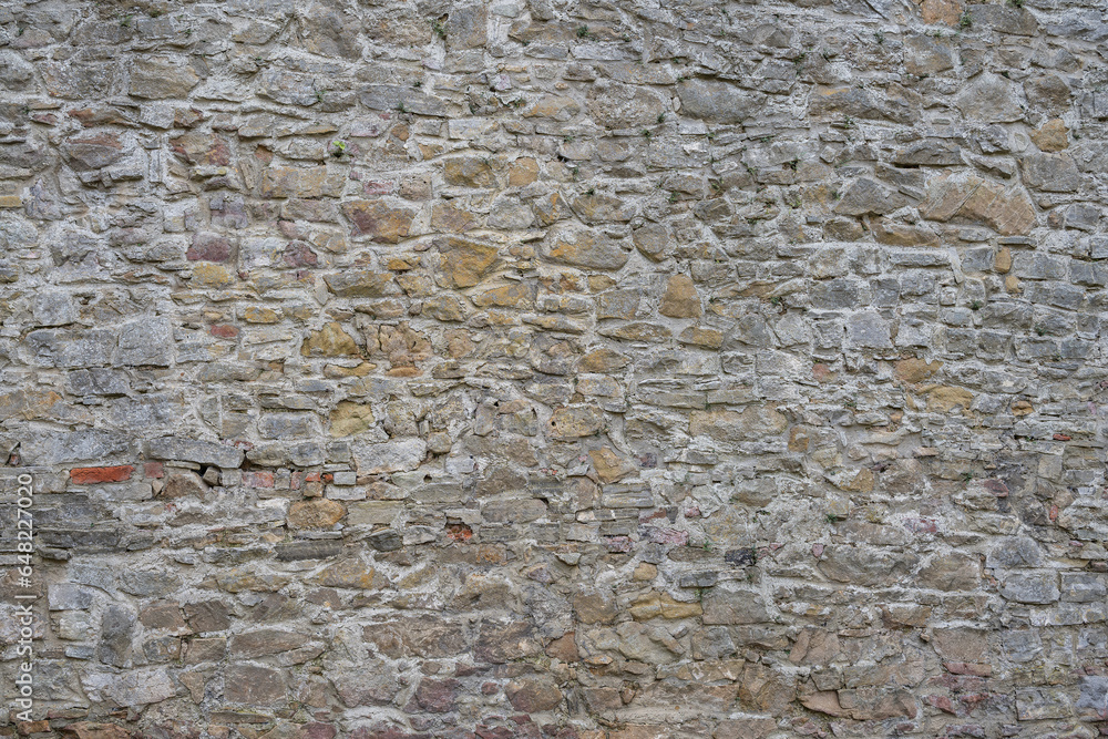 Detail of the structure of the stone wall from the castle. Detail of the structure of the stone wall from the castle.