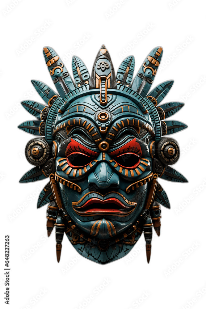 Naklejka premium American native chief head mask isolated