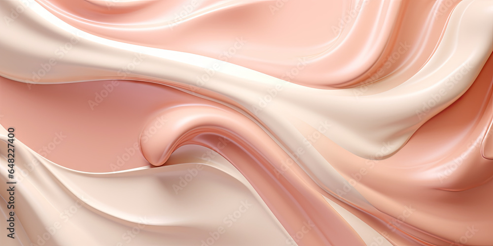 Fototapeta premium Abstract cream wallpaper. Creative cosmetics banner