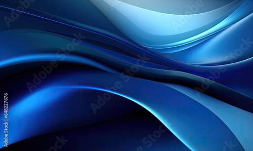 Abstract blue wave wallpaper. Creative futuristic lines background. For banner, postcard, book illustration.