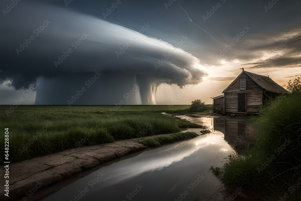 storm over the river