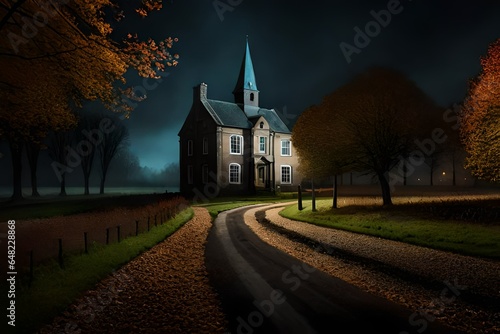 church in the night