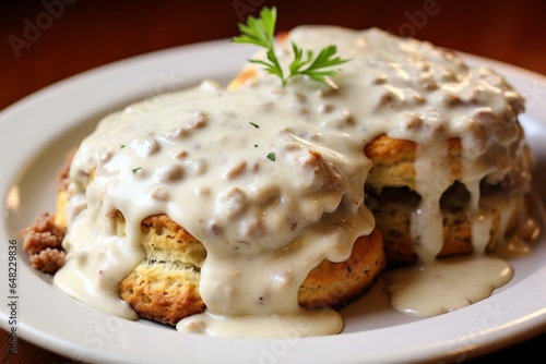 Yummy biscuits and gravy. Generative AI