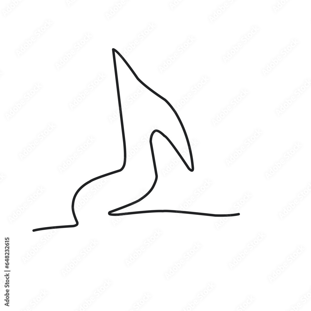 Obraz premium Musical Notes One Line Drawing 
