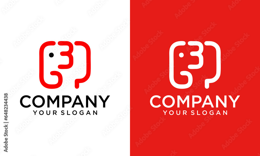 Beauty elegant monogram elephant logo design. Luxury elephant logo idea Beauty elegant monogram elephant logo design. Luxury elephant logo idea
