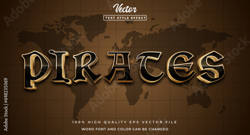 Pirates text effect editable vintage text style