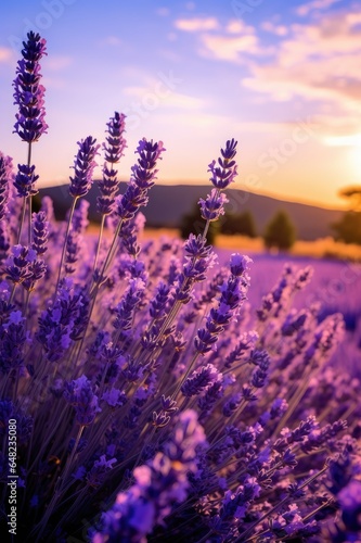 lavender field at sunset © Dinaaf