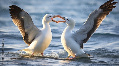 an image of an elegant black-browed albatross in a courtship dance © Wajid