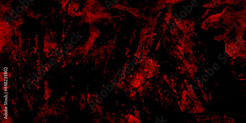 Dark Red horror scary background. Red textured stone wall background. Black and red rock stone background. Dark red horror scary background. Old wall texture cement blackred background.	