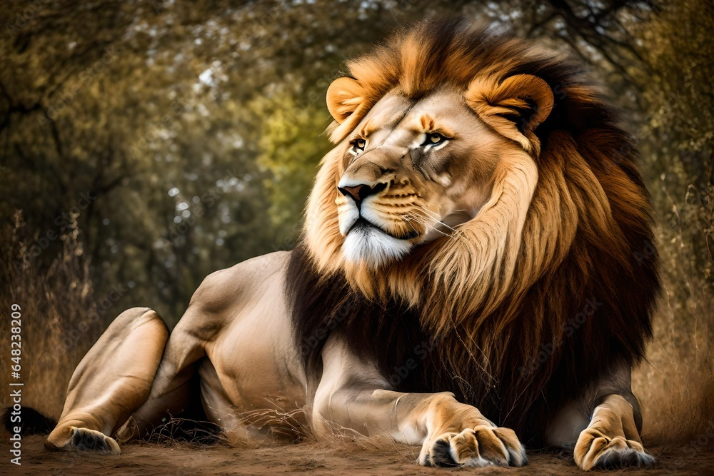 portrait of a lion 