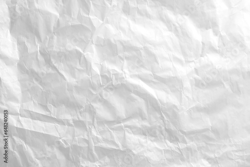 Wrinkled white wrapping paper texture