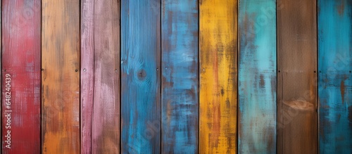Vibrant close up of wooden planks