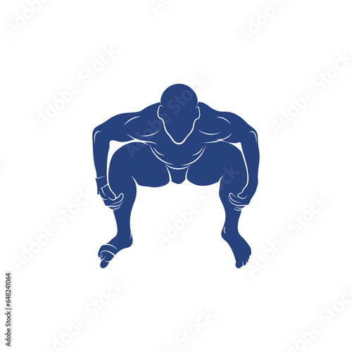 Synchronized Diving vector illustration design. Springboard Platform Diving Silhouette. Sport Athletes design template.