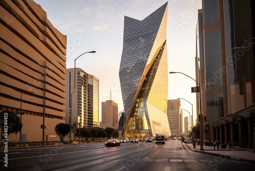 New architecture in Riyadh's financial district. Generative AI