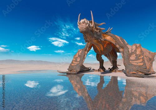 dragon on the desert after rain © DM7