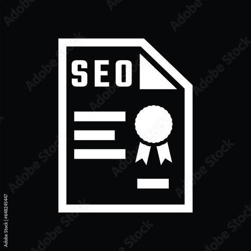Seo file icon isolated on abstract background