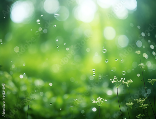 beautiful green background with bokeh