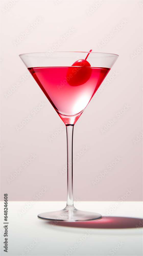 glass with red cocktail glass with red cocktail
