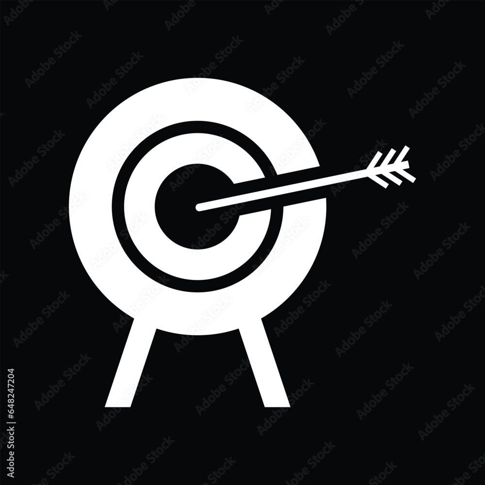 Bullseye Icon In Trendy Style Isolated Background Bullseye Icon In Trendy Style Isolated Background
