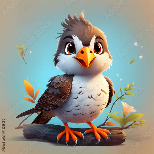 Cuckoo Bird Illustration AI Generative