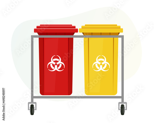 Hospital Biomedical Waste Management - Colour Codes - Illustration