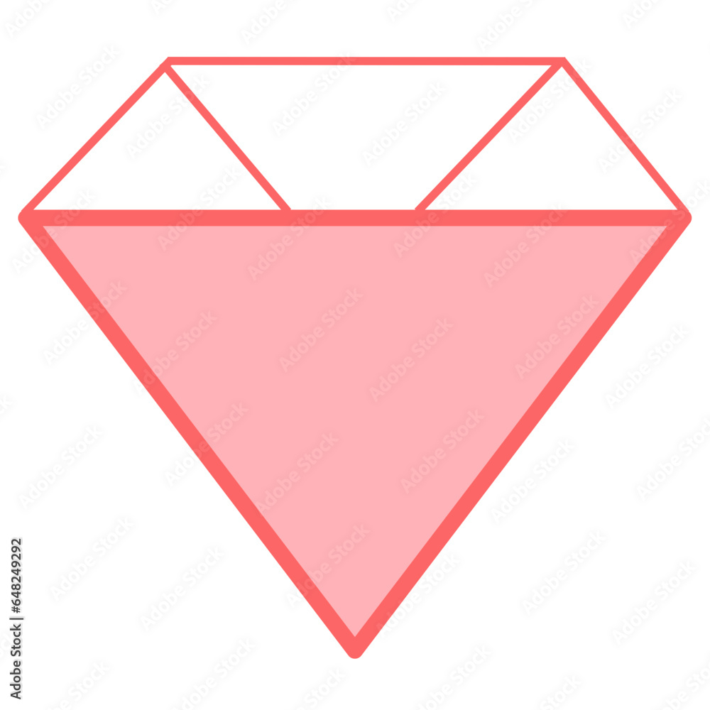 Naklejka premium Pink diamond illustration