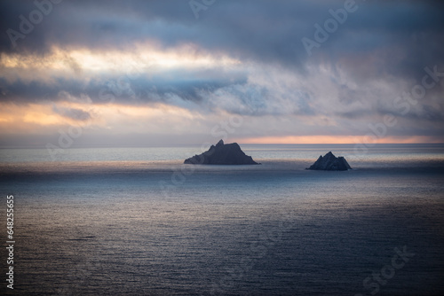 The skellig islands viewed from bolus head; Iveragh peninsula, county kerry, ireland