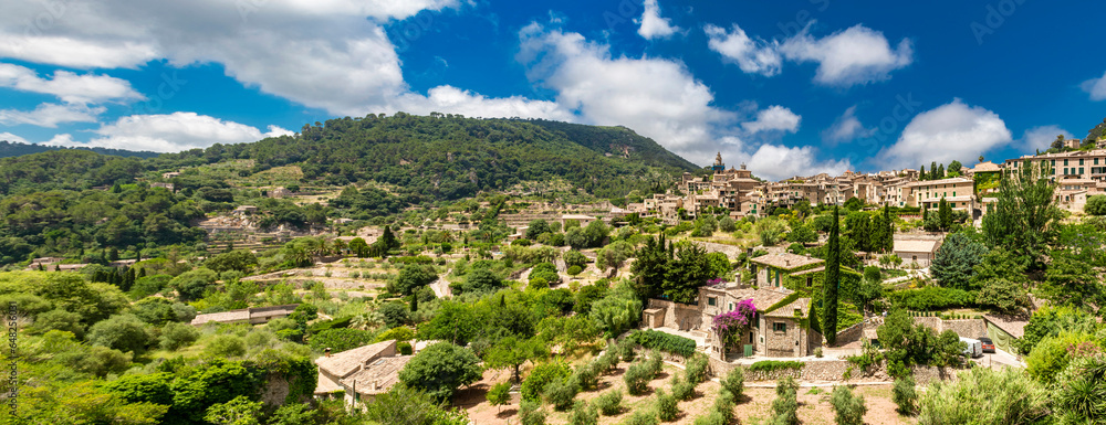 Panoramic view of Valldemossa - village in the Tramuntana Mountains of Majorca - 123425.H42