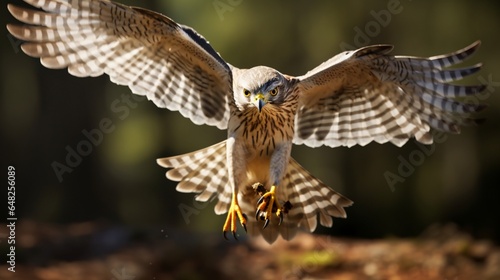 an image of a sharp-shinned hawk in pursuit of prey