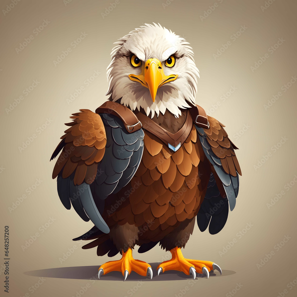 Obraz premium Eagle Bird Illustration AI Generative