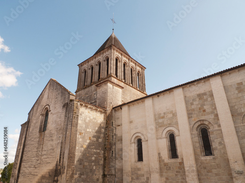 Eglise saint arthemy a twelfth century church with gothic and romanesque influences; Blanzac charente france