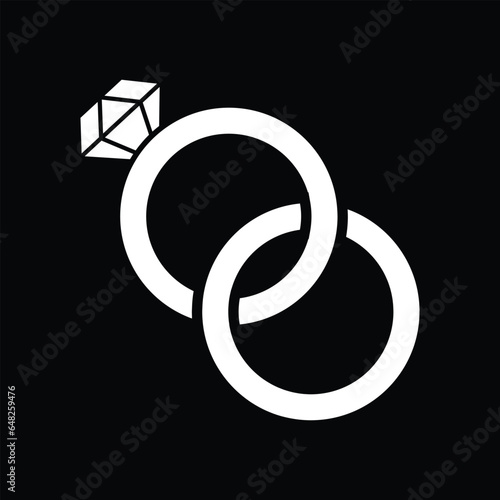 Wedding Rings - Vector icon isolated