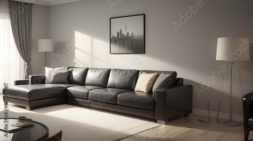 modern living room with sofa
