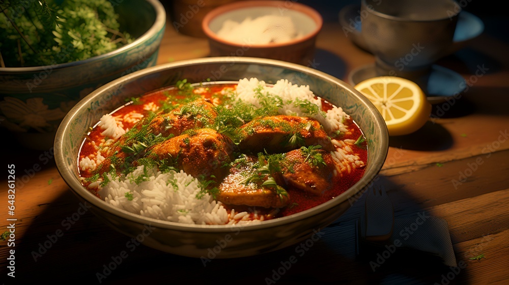 Fish stew cooked in a declicious rich and fragrant Fish stew cooked in a declicious rich and fragrant
