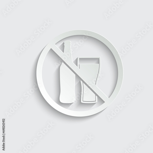  No beer vector. Not allow   beer bottle. The red circle prohibiting sing 