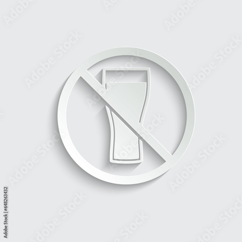  No beer vector. Not allow   beer bottle. The red circle prohibiting sing 