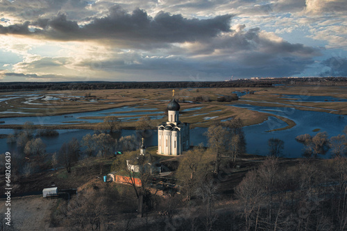 Obraz na płótnie Fishing village in Ryazan. May 2023 w salonie