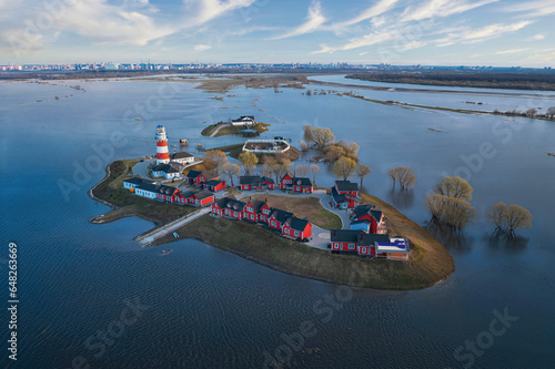 Obraz na płótnie Fishing village in Ryazan. May 2023 w salonie