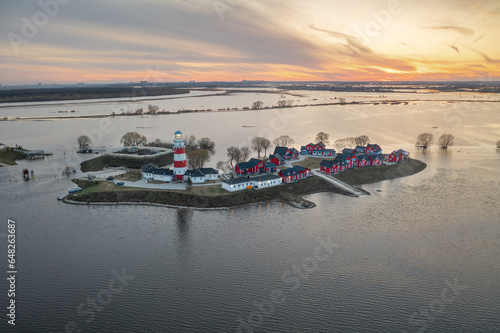 Obraz na płótnie Fishing village in Ryazan. May 2023 w salonie