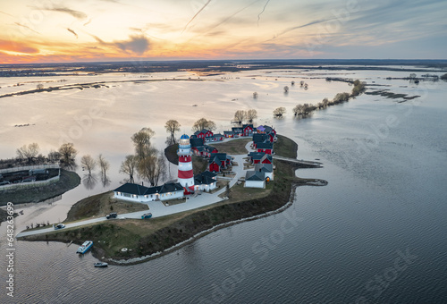 Obraz na płótnie Fishing village in Ryazan. May 2023 w salonie