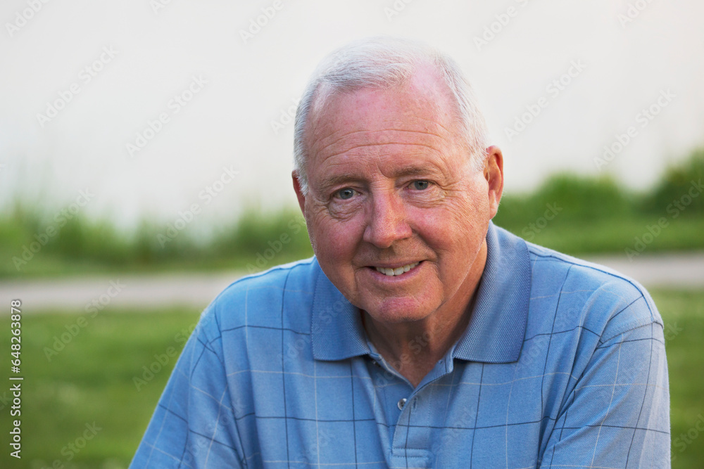Portrait Of A Senior Man In A Park; Edmonton, Alberta, Canada Portrait Of A Senior Man In A Park; Edmonton, Alberta, Canada