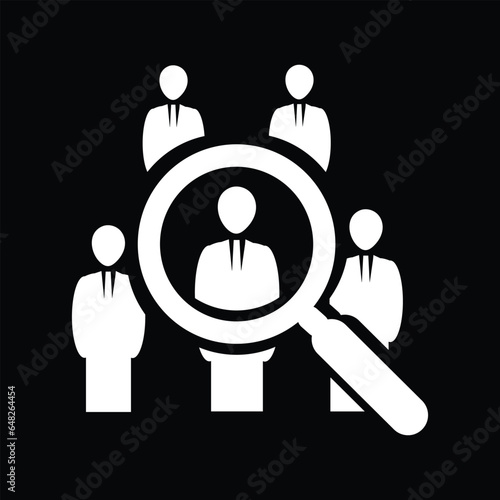 Recruitment icon. Staff selection symbol. Flat design. Stock - Vector illustration