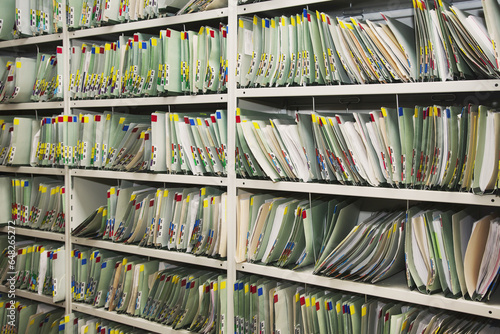 Document Storage Area In Accounting Office; Edmonton, Alberta, Canada photo