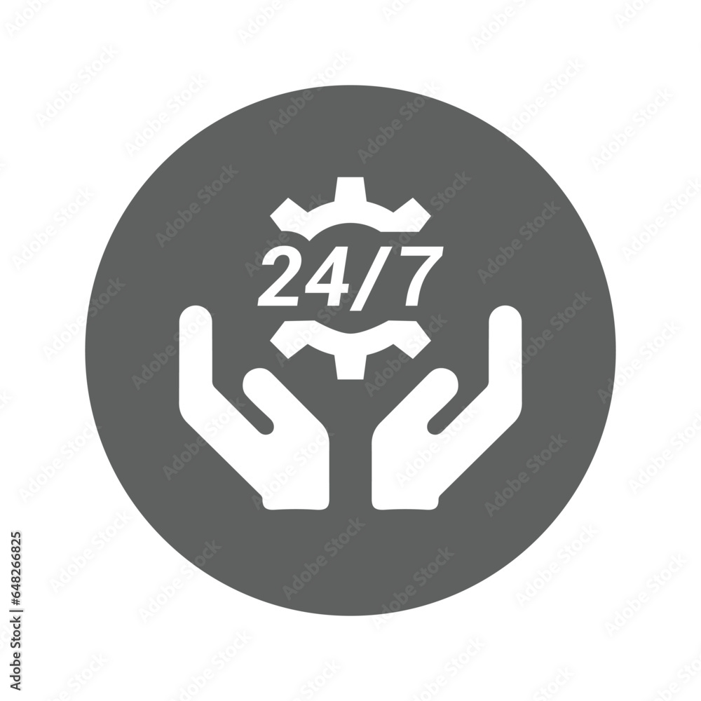 Obraz premium All Day Support icon.