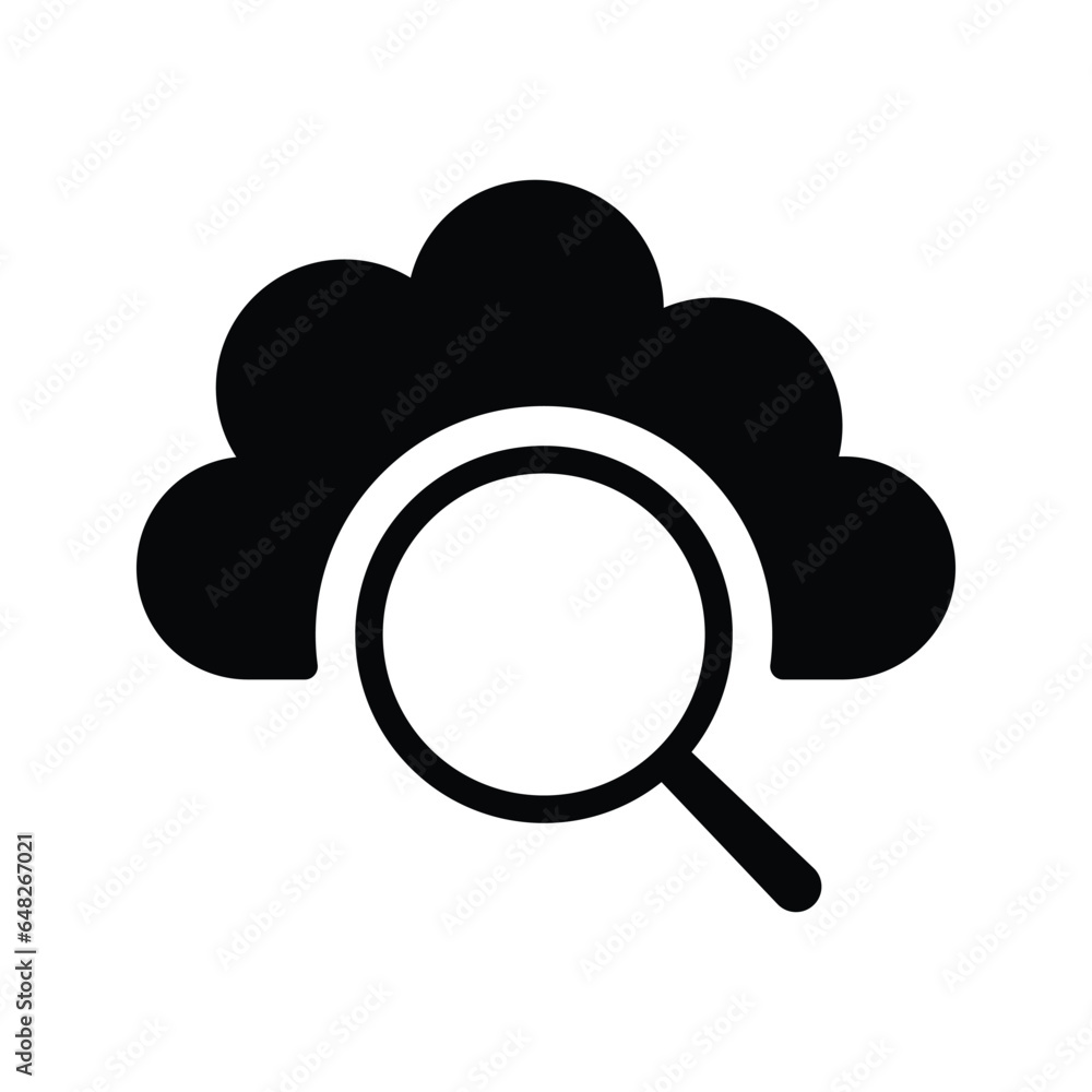 Data cloud job search icon. Data cloud job search icon.