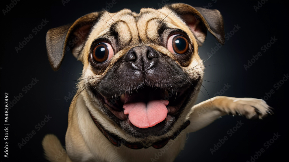 Adorable Pug: A Close-Up Portrait of Canine Cuteness
