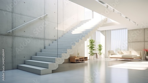 Modern Design Wide Concrete Staircase © pvl0707
