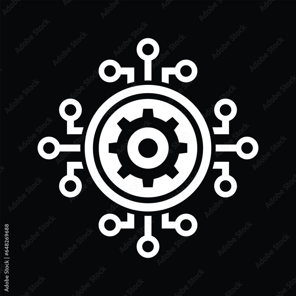 Illustration technology Settings Icon Illustration technology Settings Icon